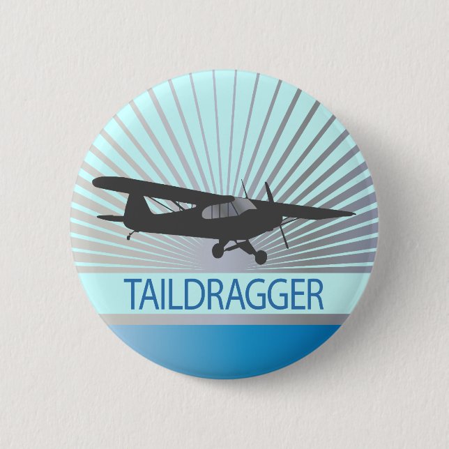 Taildragger flygplan knapp (Framsida)