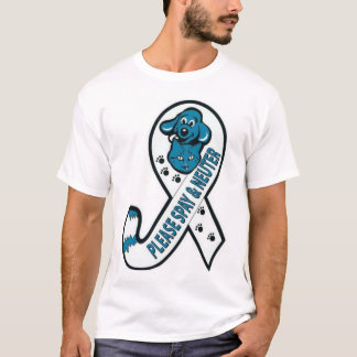 Tailed medvetenhetband: Please spay & steriliserar Tee