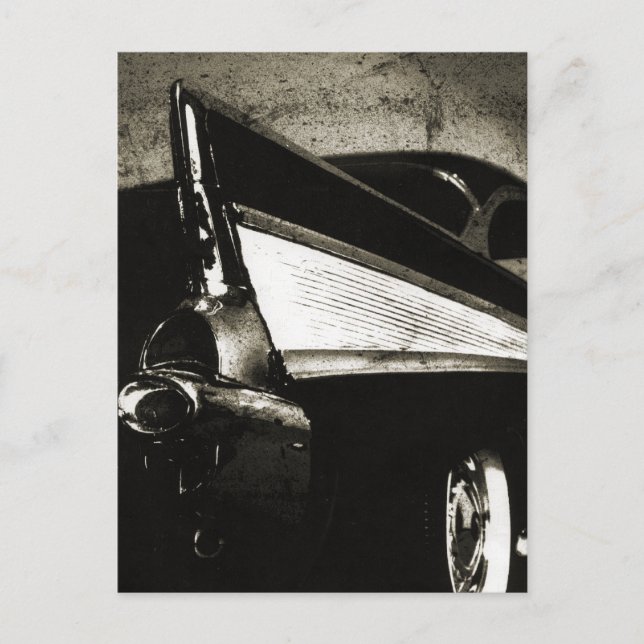 Tailfins - 1957 Chevy Postcard Vykort (Framsida)