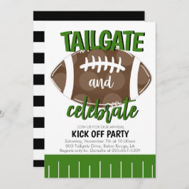 Tailgate and Celebrate Football ANY FÄRG COMBO Inbjudningar