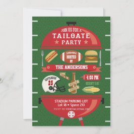 Tailgate-fest BBQ Fotboll Inbjudan