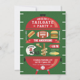 Tailgate-fest BBQ Fotboll Inbjudan