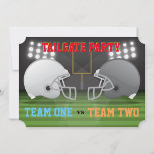 Tailgate Football Helms USA Ribs Vingar Party 4 Inbjudningar