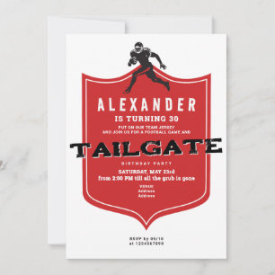Tailgate Friends Football Grill & Chill Birthday Inbjudningar