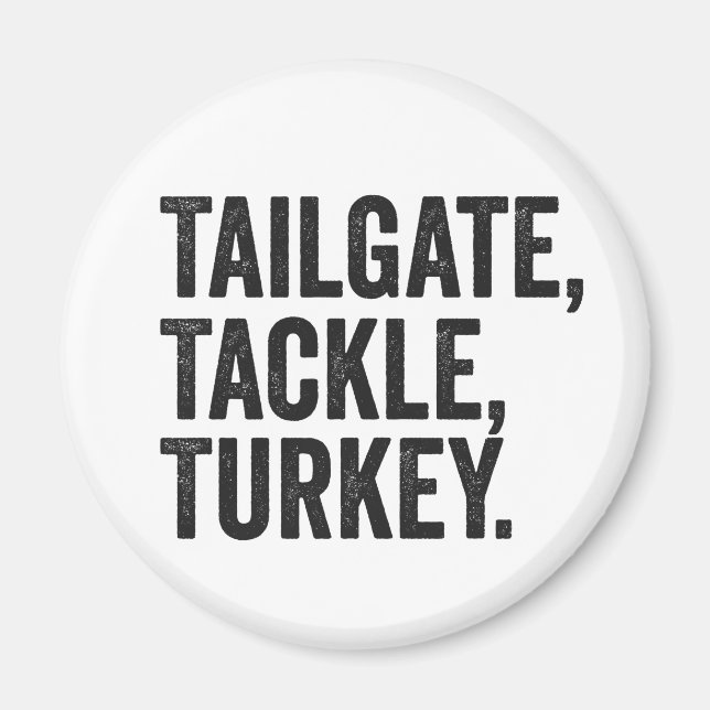 Tailgate-matchen Turkiet-fotbollen för Thanksgivin Magnet (Framsidan)