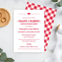 Tailgate och Celebrate Red Bröllop Par Shower