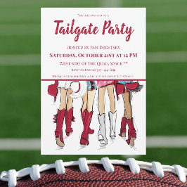 Tailgate Party Alabama Dam CowboyBoots Crimson Inbjudningar