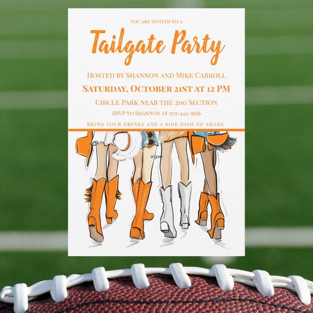 Tailgate Party Tennessee Dam CowboyBoots Inbjudningar (Skapare uppladdad)