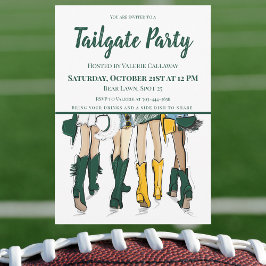 Tailgate Party Waco Dam CowboyBoots Grönt Guld Inbjudningar