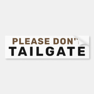 Tailgate, tack Brun Bildekal