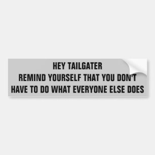 Tailgater kopierar inte andra bildekal