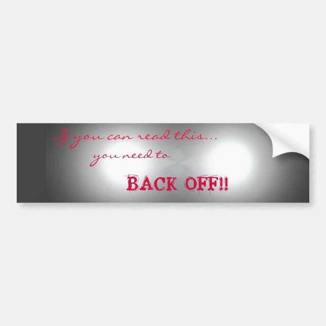 Tailgater varning bildekal (Framsidan)