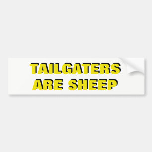 Tailgaters är fårgult och svärtar bildekal