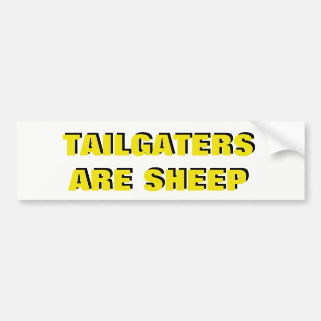 Tailgaters är fårgult och svärtar bildekal (Framsidan)