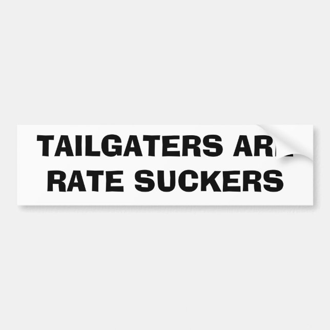 Tailgaters är klassar Suckers Bildekal (Framsidan)