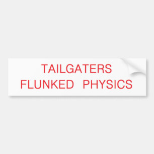 tailgaters flunked fysik bildekal