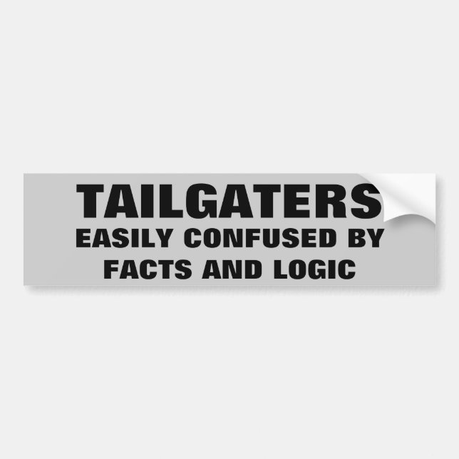 Tailgaters: Förvirrat vid fakta och logik Bildekal (Framsidan)