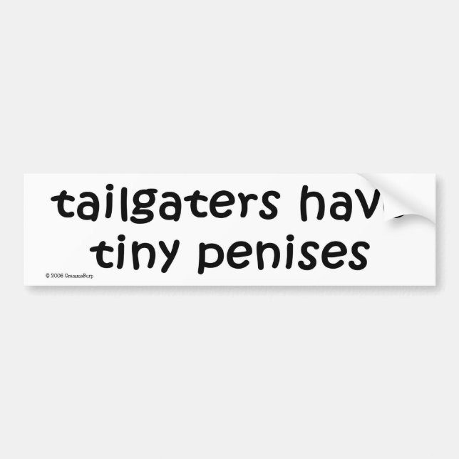 tailgaters har den mycket små penisesBILDEKALET Bildekal (Framsidan)