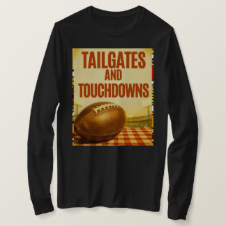 Tailgates och Touchdowns Retro fotbollsstadion T Shirt