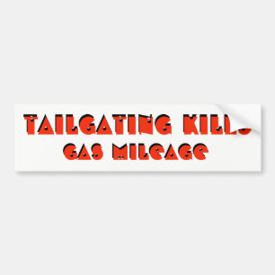 Tailgatingdödor gasar milkostnad bildekal