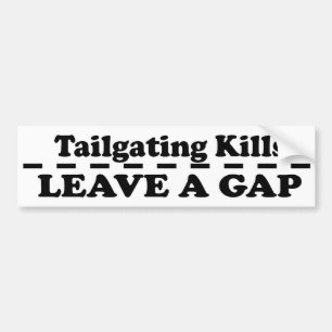 Tailgatingdödor - lämna ett mellanrum. Vägsäke Bildekal