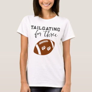 Tailgering för tre gravida fotbollsmatcher t shirt