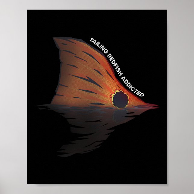 Tailing Redfish Fishing Joke Redfishing Red Drum F Poster (Framsidan)