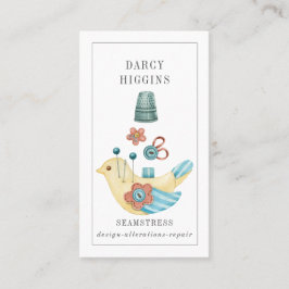 Tailor Tailor Pin Cushion Thimble Buttons Visitkort