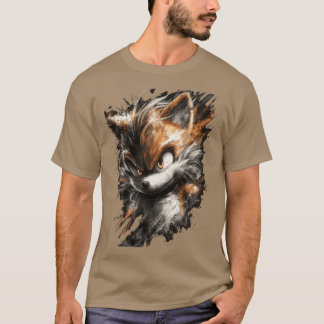 Tails Miles from Sonic the Hedgehog Badass Print D T Shirt