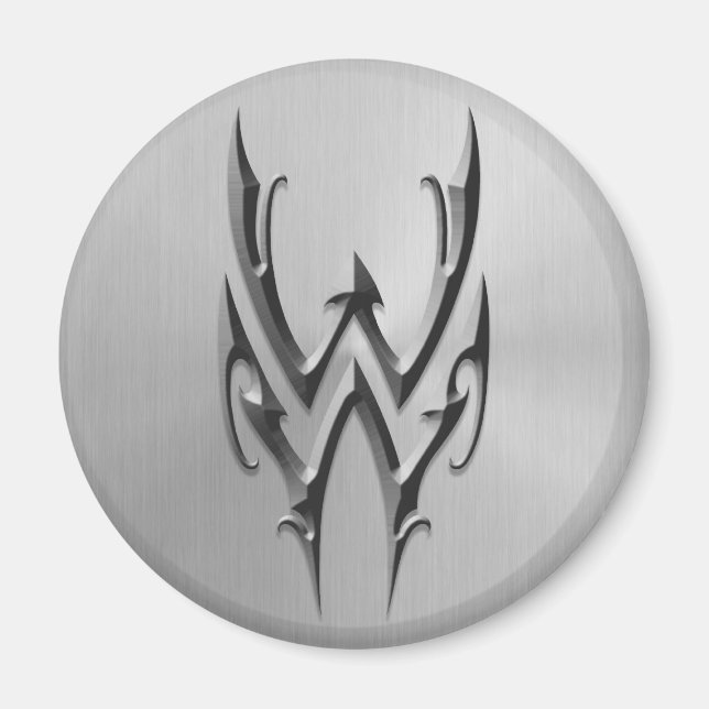 Tainless Steel Aquarius Symbol Magnet (Framsidan)