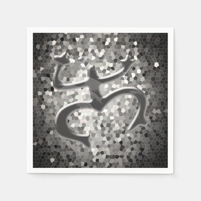 Taino Coqui Frog Pappra blöjor (svart/vitt) Pappersservett (Framsidan)