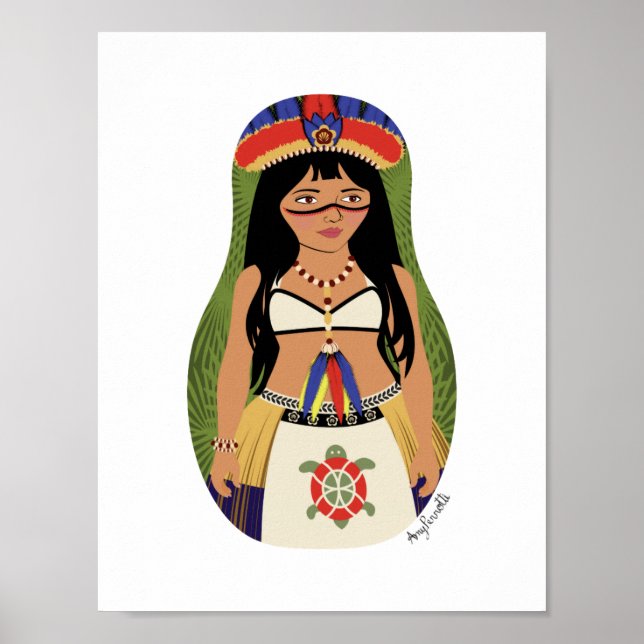 Taíno från Boriken, puertoricansk Matryoshka-affis Poster (Framsidan)