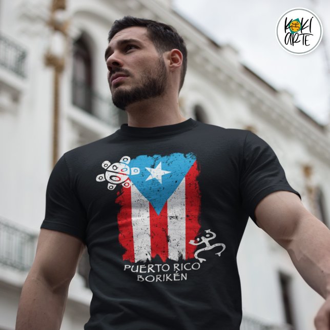 Taino Heritage Puerto Rico Flagga T Shirt (Skapare uppladdad)