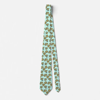 Taino masks tie aqua slips
