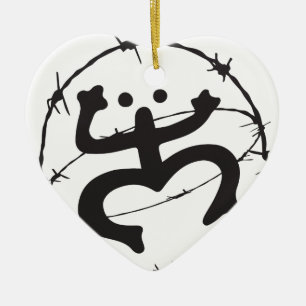 Taino Nativo Julgransprydnad Keramik