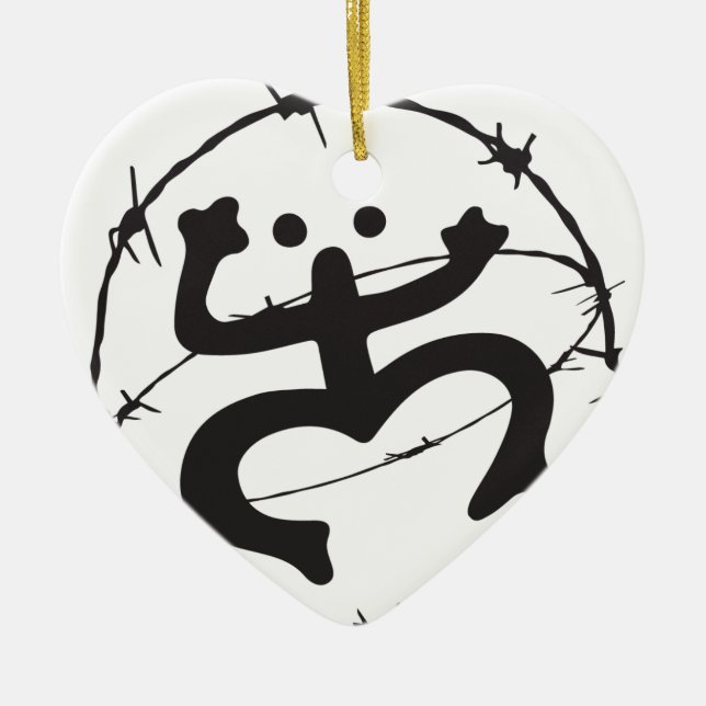 Taino Nativo Julgransprydnad Keramik (Framsidan)