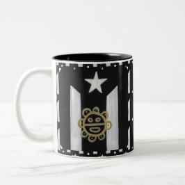 Taino Sol över Blk Wht Två-Tonad Mugg