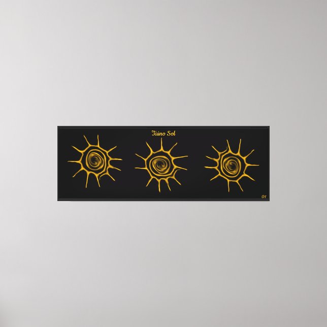 Taino Sol/Sol Abstrakt Symbol Canvastryck (Framsida)