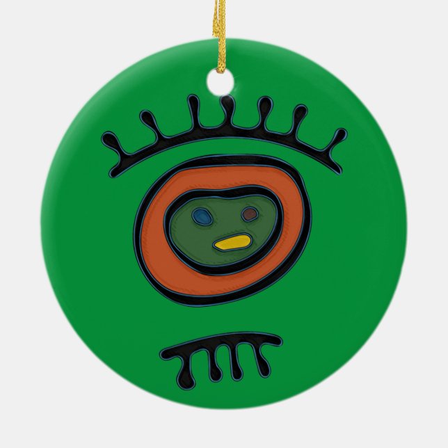 Taino Symbol Circle Ornament (Baksidan)