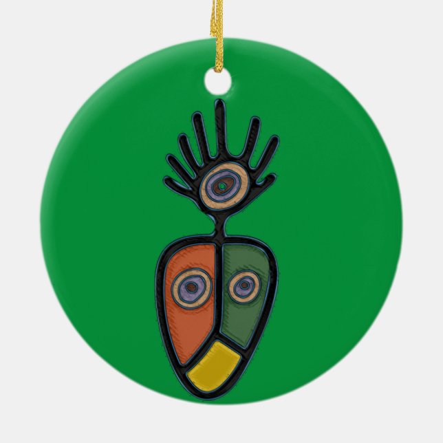 Taino Symbol Circle Ornament (Baksidan)