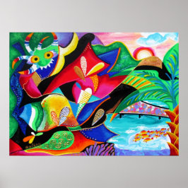Taino & Vejigantes PR - art av Galina - Poster