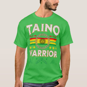 Taino Warrior Flagga Native American Arawak Borike T Shirt