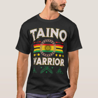 Taino Warrior Flagga Native American Arawak Borike T Shirt