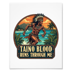Taino Warrior Puerto Rico Indiska Västindien Fototryck
