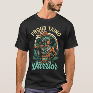 Taino Warrior Puerto Rico Invånarska Kul T Shirt