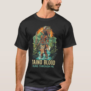 Taino Warrior Puerto Rico Manar Indiska Västindien T Shirt