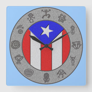 Taino Wheel Fyrkantig Klocka