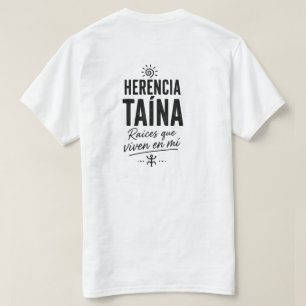 Taínos Arv Lever i Mig Puerto Rico Stolthet T Shirt