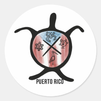 Tainosymboler Runt Klistermärke