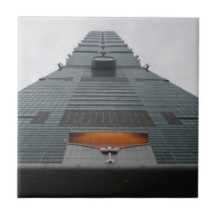 Taipei101 Liten (4,25 x 4,25 tum) keramiskt fotoup Kakelplatta
